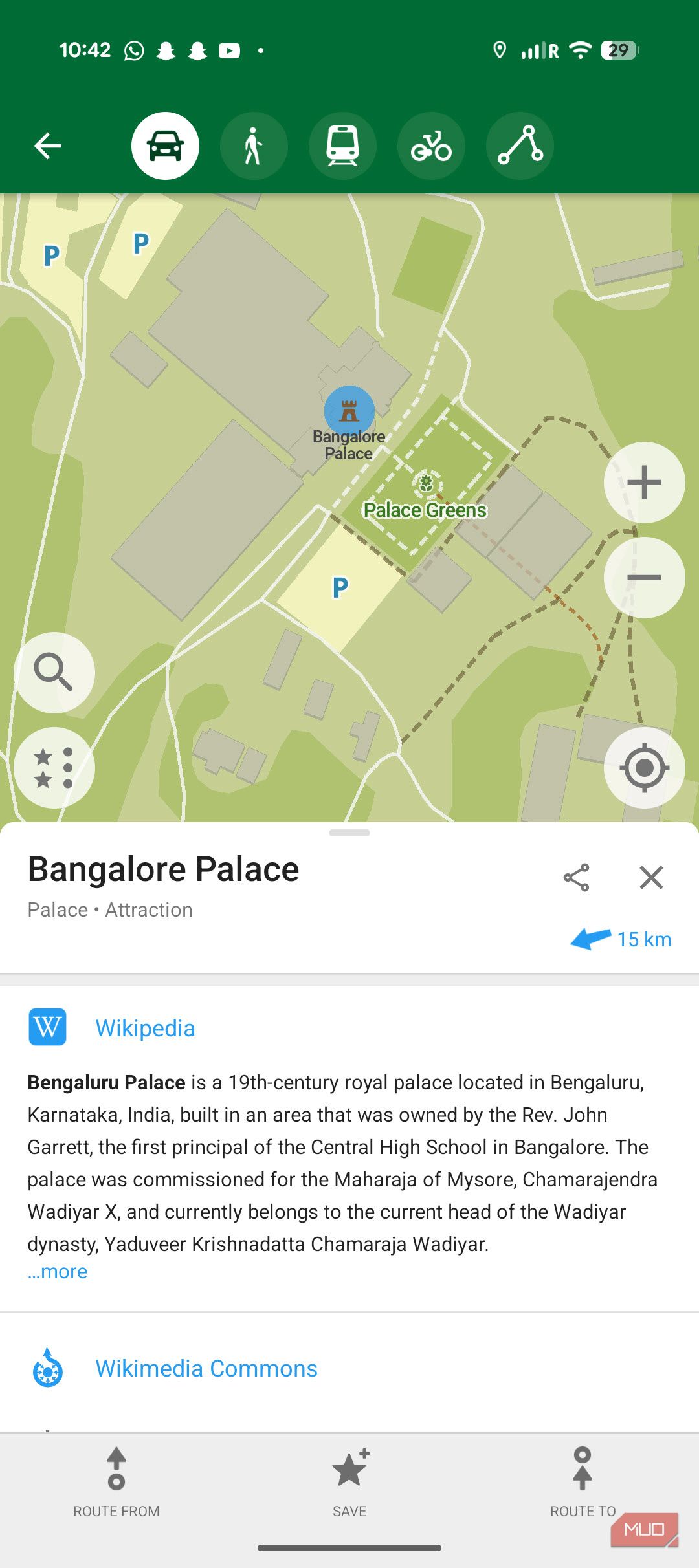 Location search in Organic Maps.