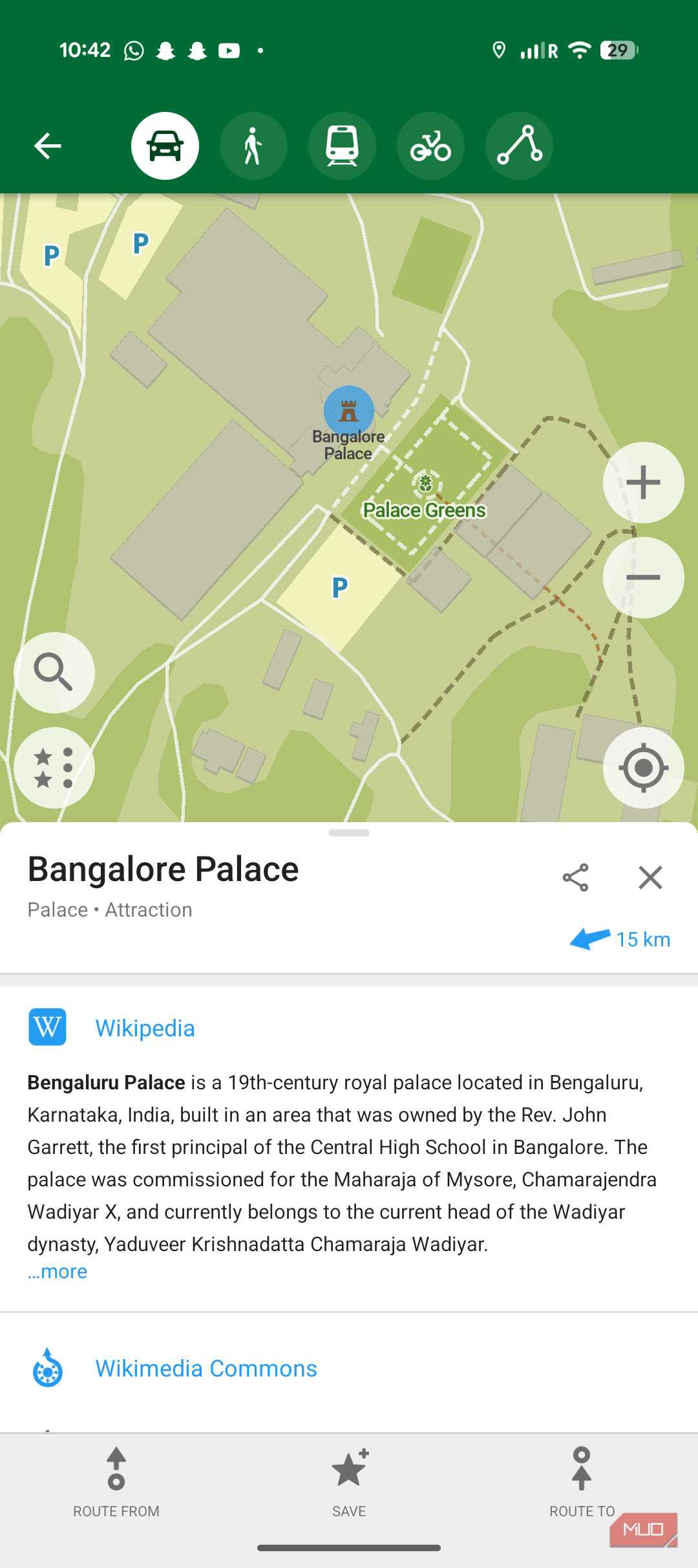 Location search in Organic Maps.