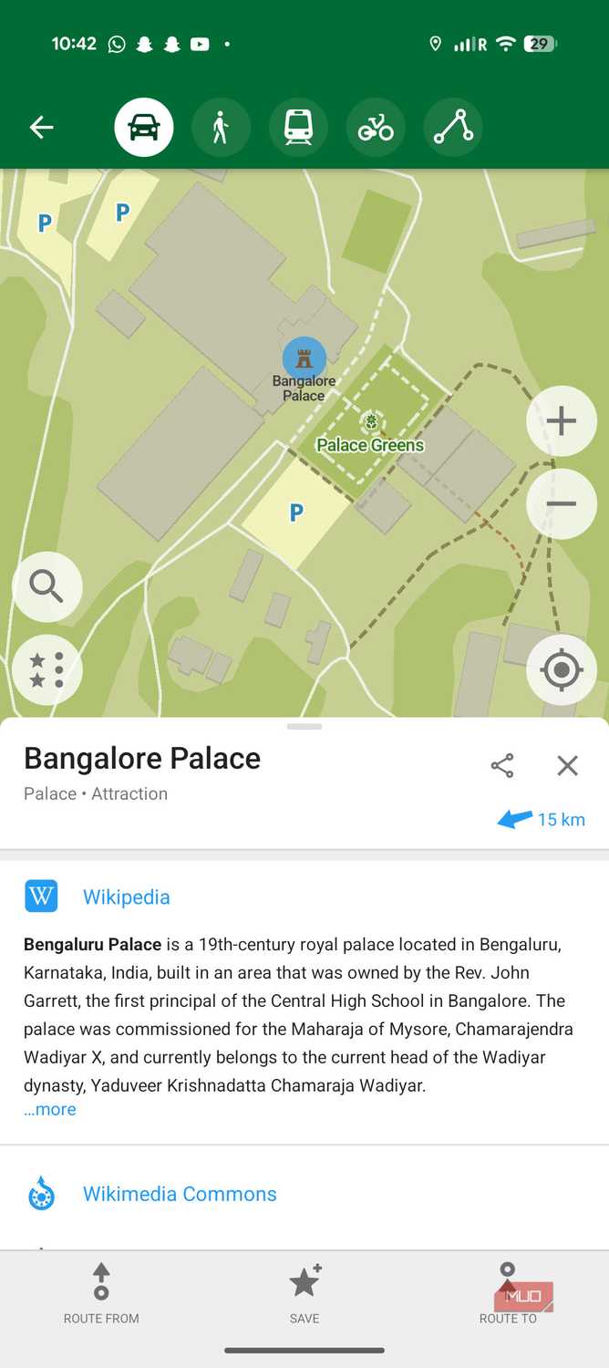 Location search in Organic Maps.