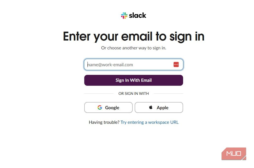 Loging in with SSO on Slack