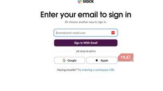 Loging in with SSO on Slack
