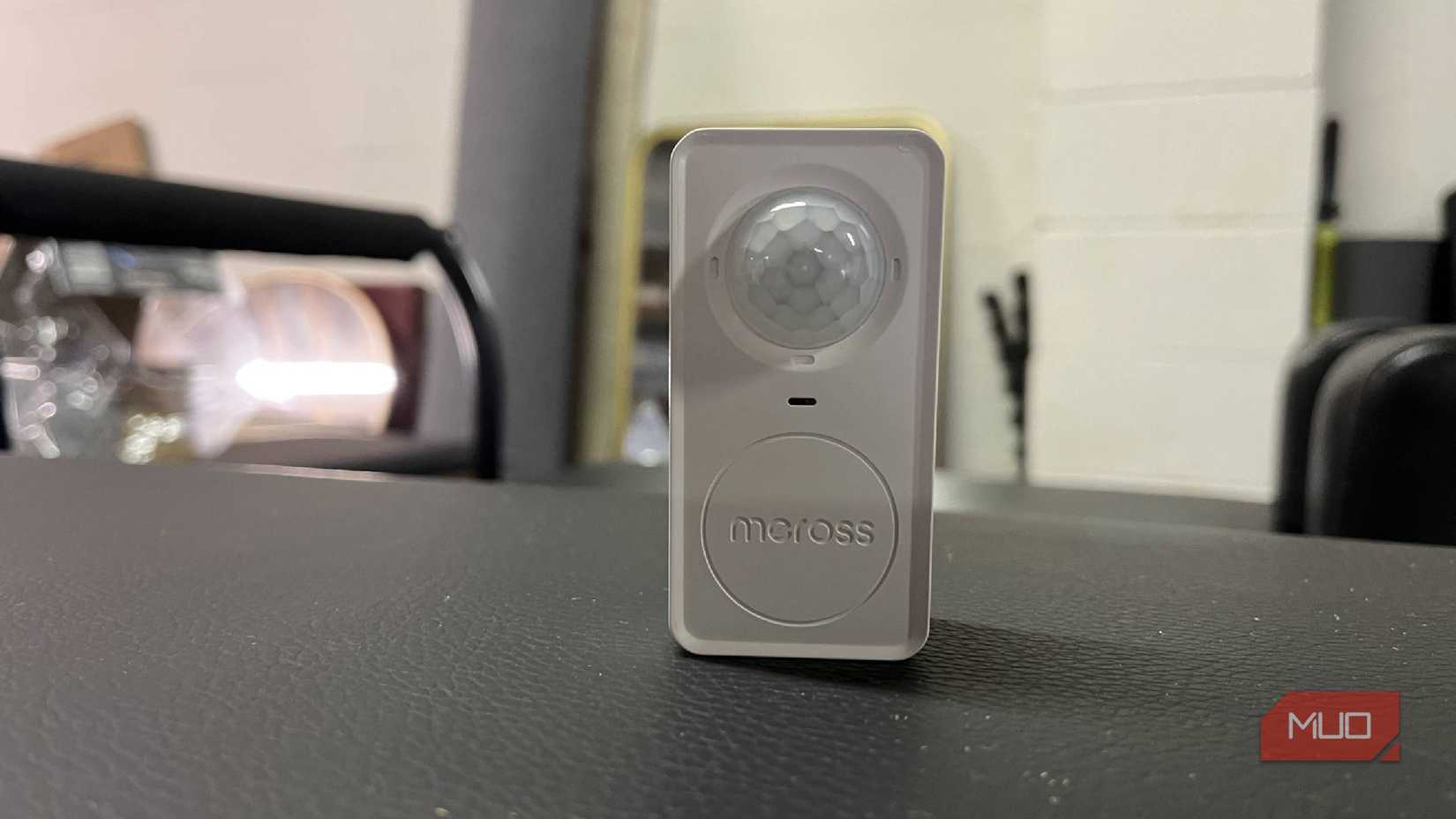 The Meross MS600 sensor standing