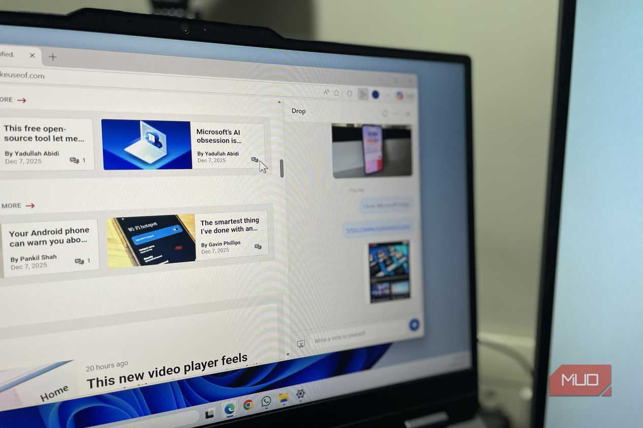 Microsoft Edge browser opened on a Windows laptop