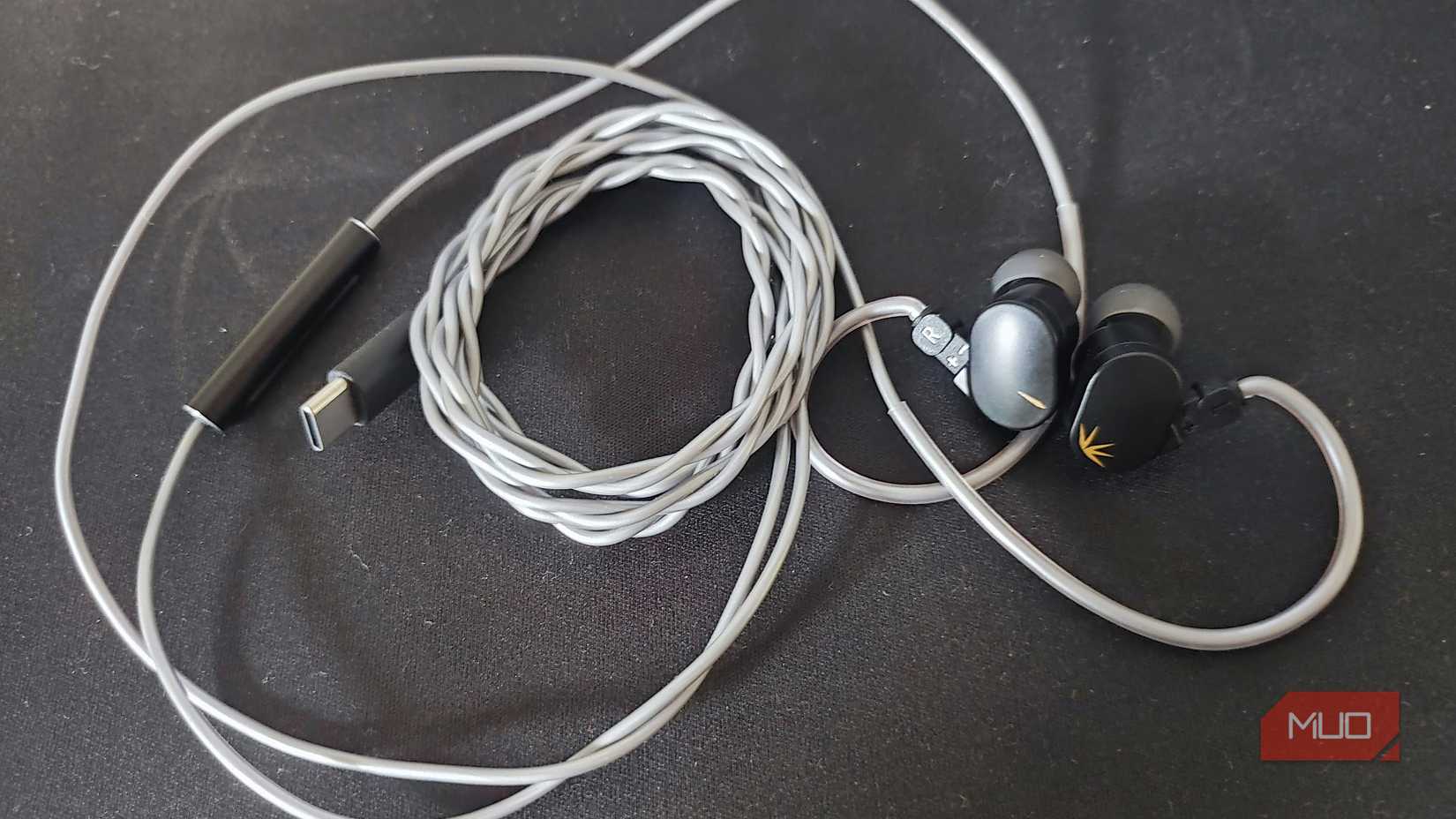 Moondrop Chu 2 Placed on a Black Mousepad.