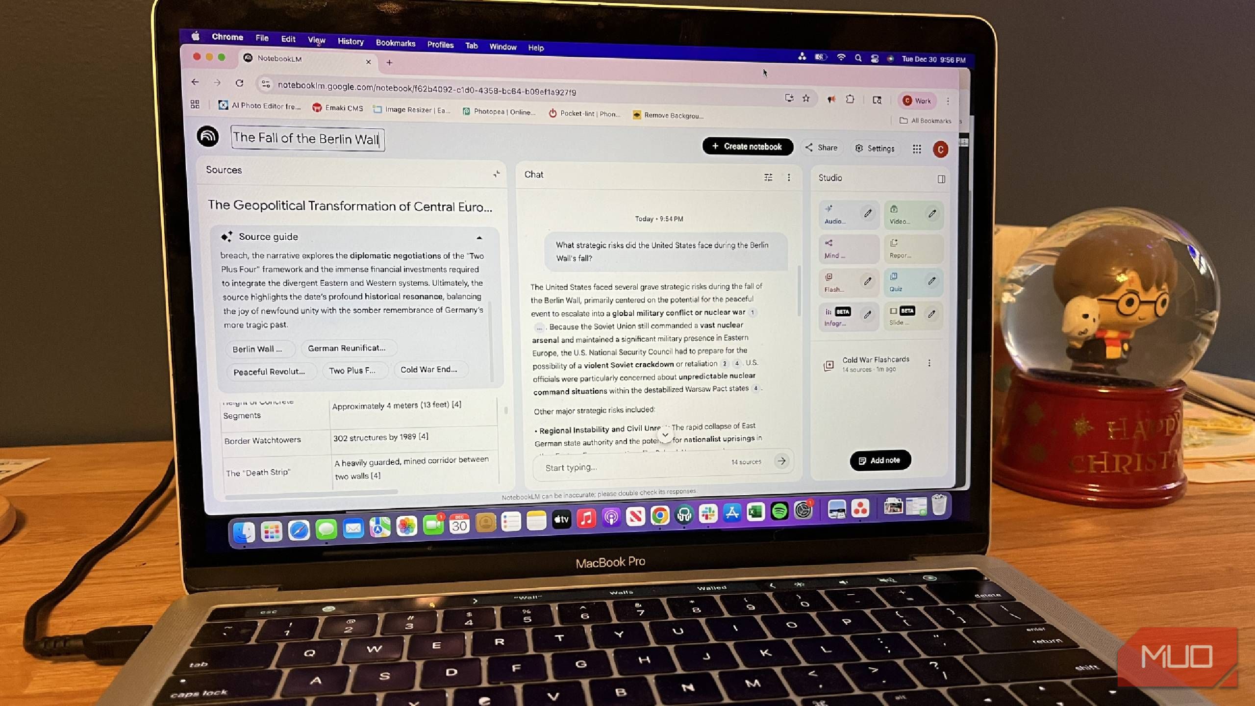 NotebookLM on a MacBook Pro
