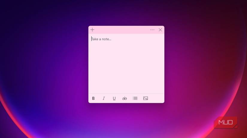 New Sticky Note on Windows