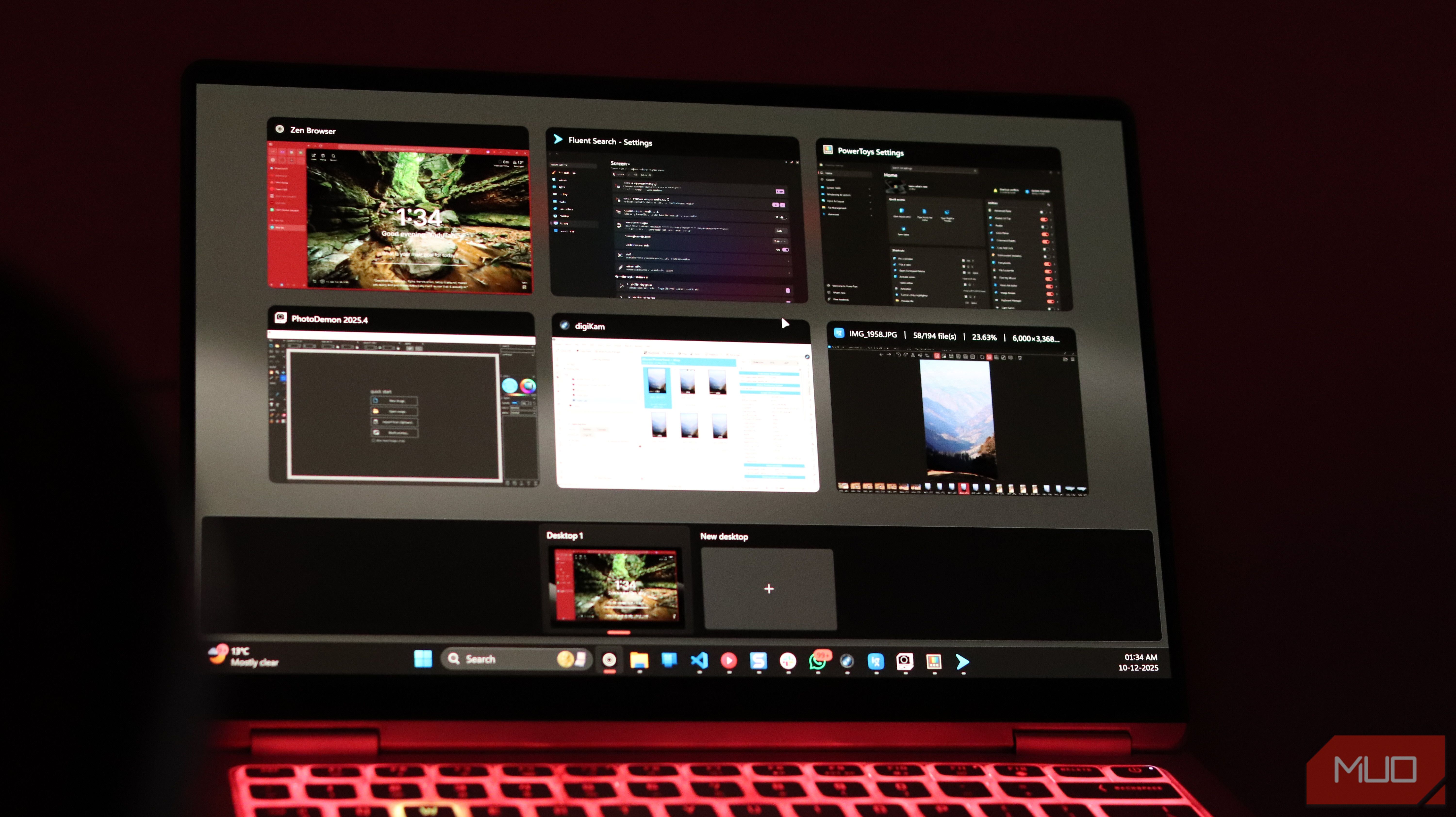 Open-source apps open on a Windows laptop.