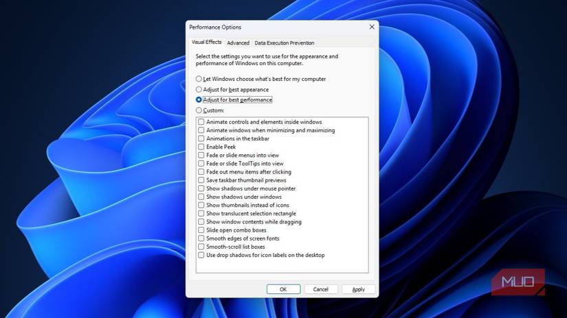 Windows Performance Options Advanced These 5 changes instantly made my Windows PC faster