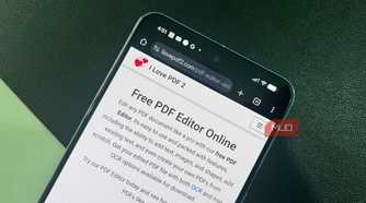 Phone with browser open displaying I Love PDF 2