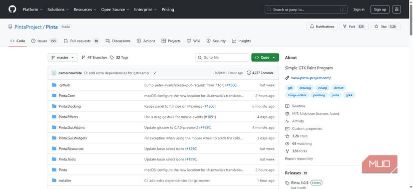 Pinta open source repo