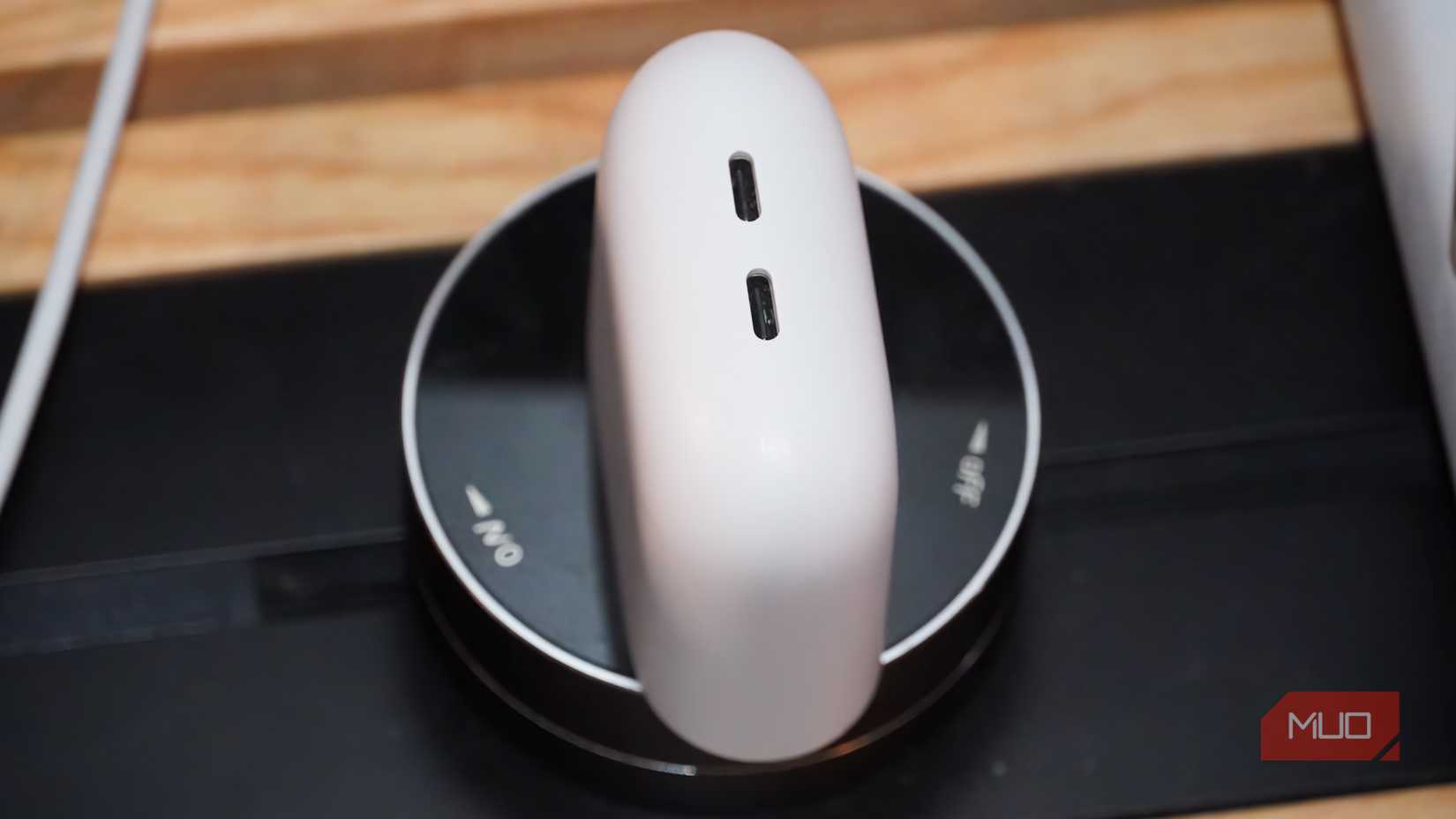 The Pixel 67W USB-C fast charger plugged into an outlet.