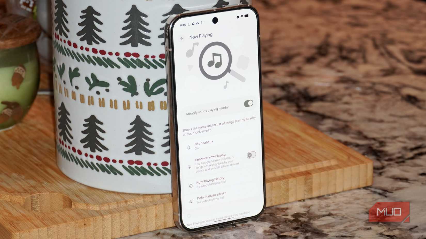 The Now Playing menu in settings on a Pixel phone.