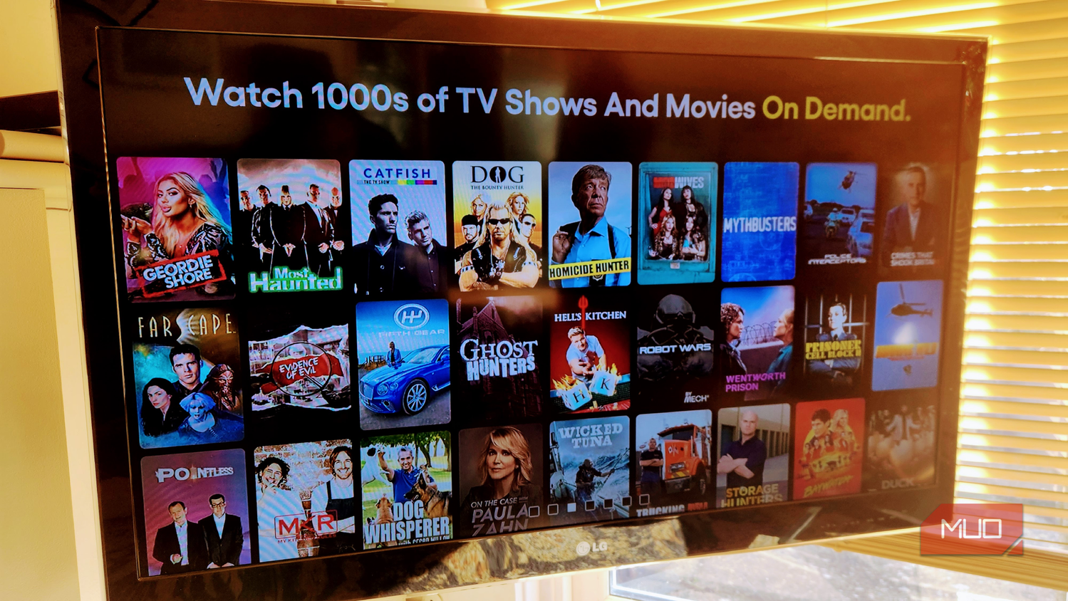 The Pluto TV app on a smart TV.