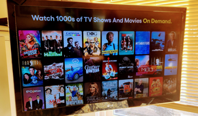 The Pluto TV app on a smart TV.
