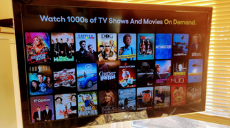 The Pluto TV app on a smart TV.