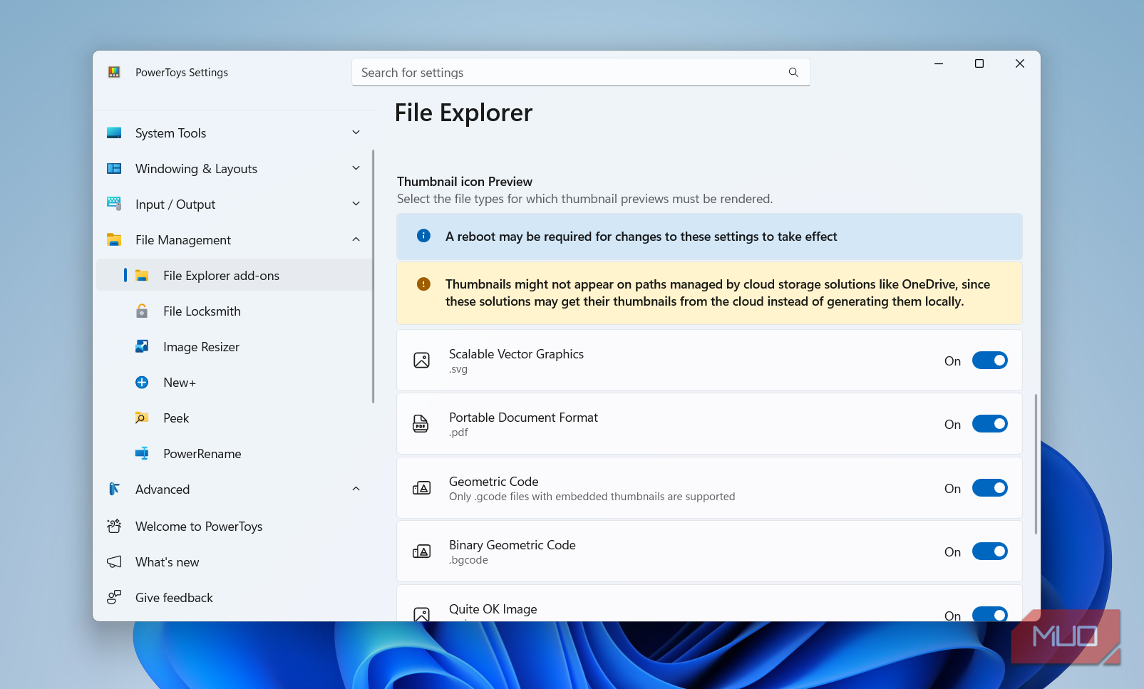 PowerToys File Explorer addons