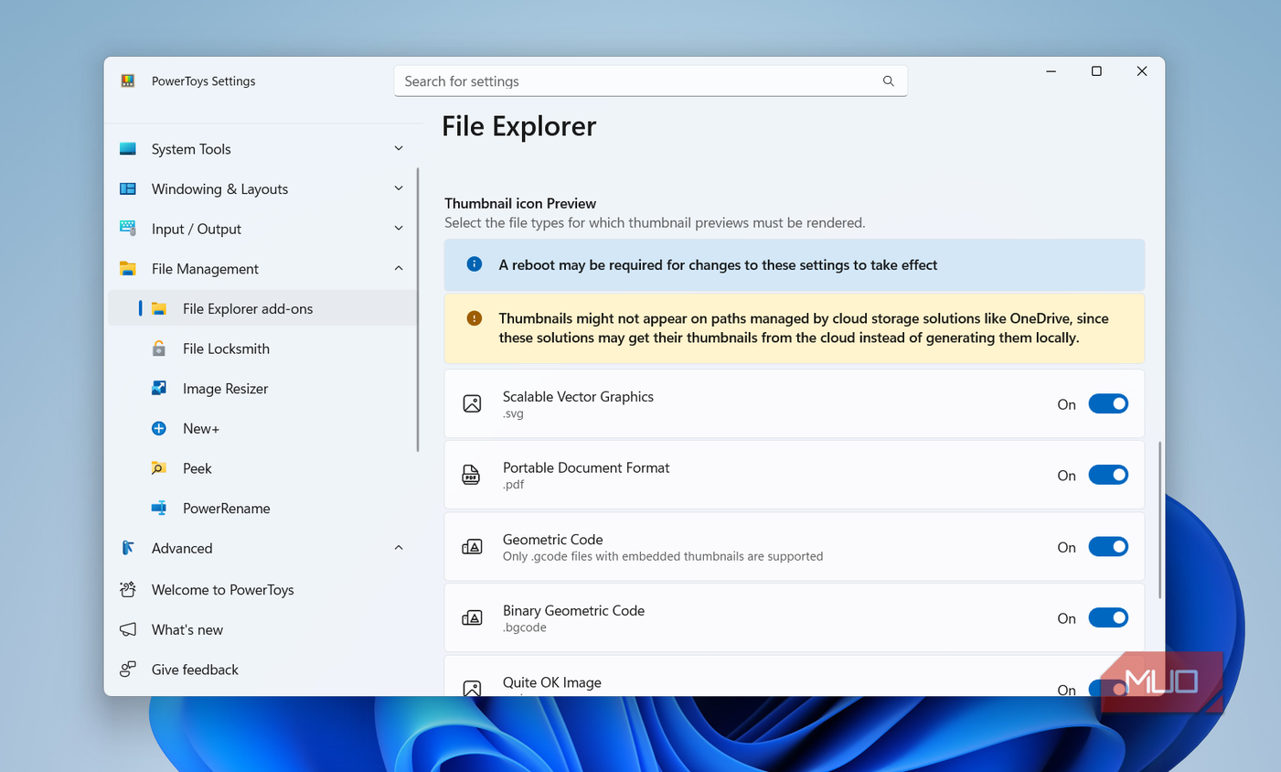 PowerToys File Explorer addons