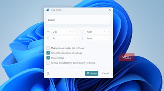 PowerToys image resizer tool