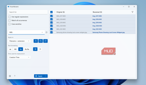 PowerToys PowerRename tool on PC