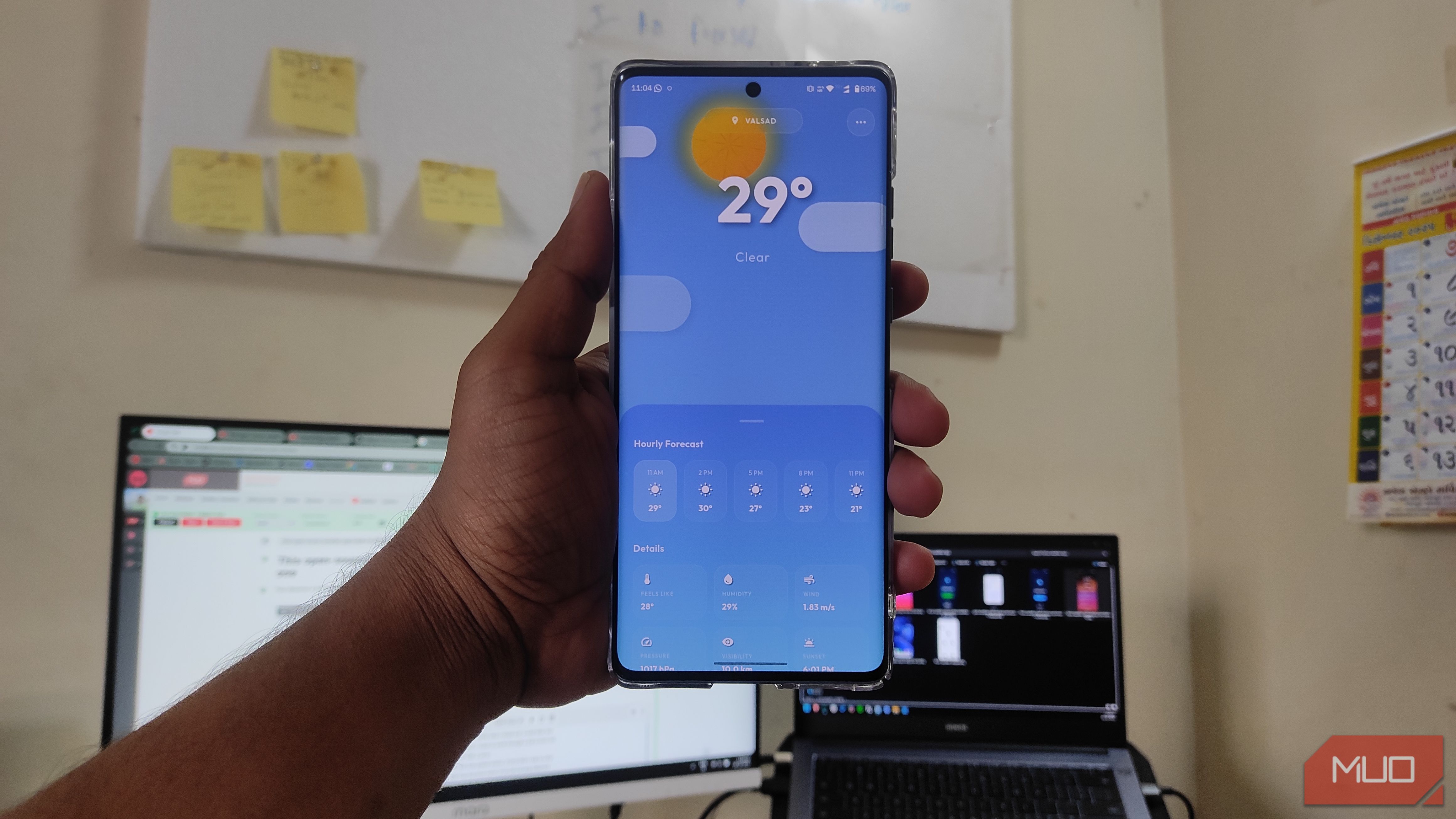 Prism weather app on Android.
