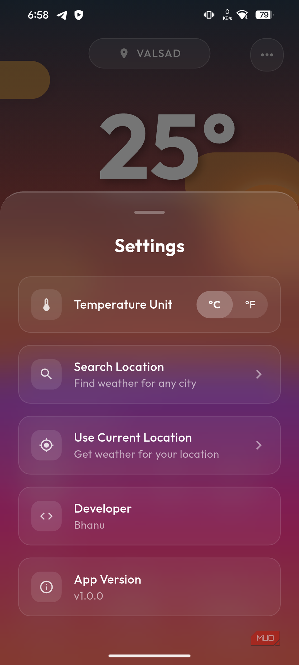 Weather Appsettings This open-source weather app made me ditch the default one