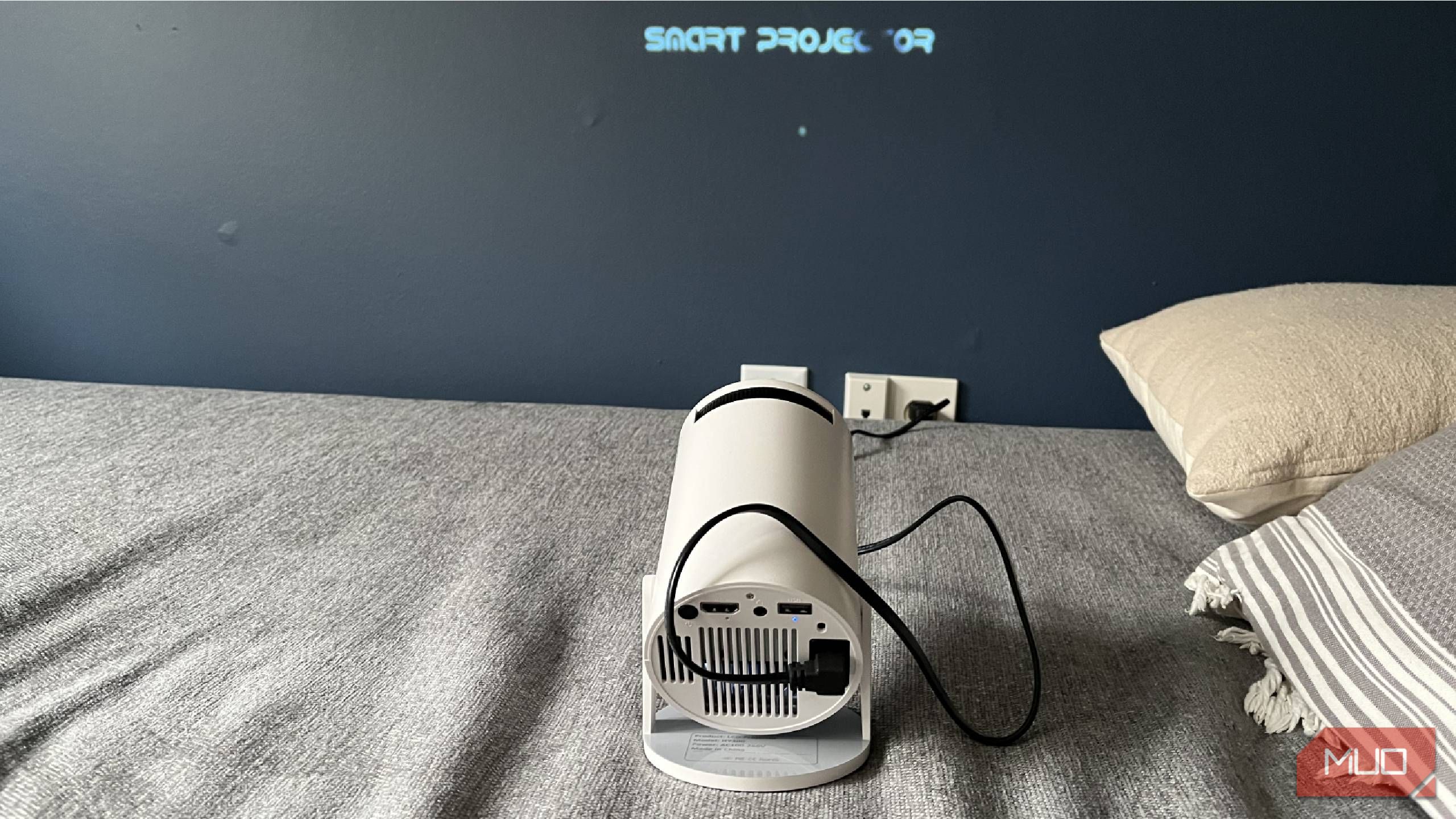 Turning on the Magcubic Auto Keystone Mini Portable Projector