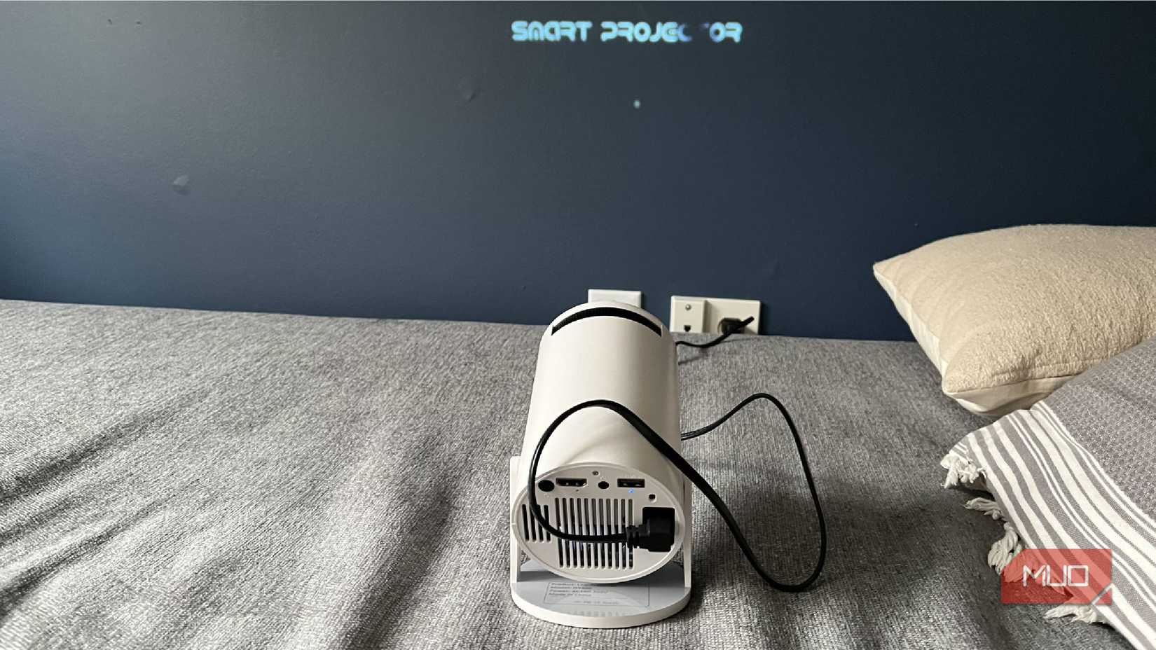 Turning on the Magcubic Auto Keystone Mini Portable Projector