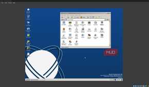 ReactOS with Control Panel open.
