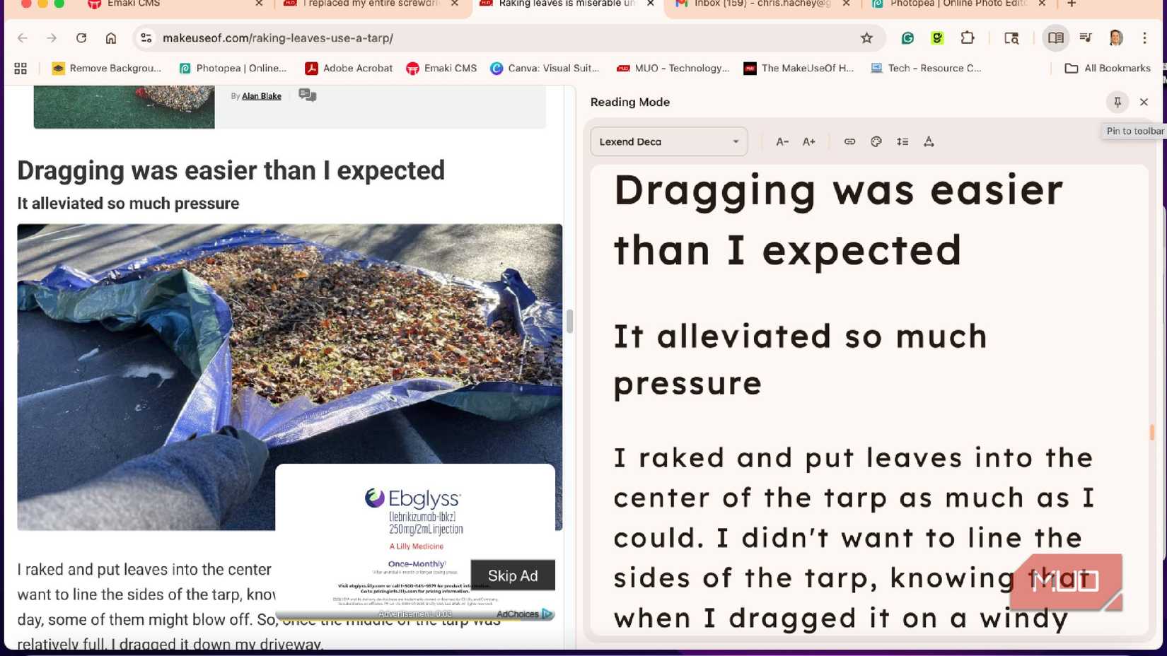 Pin Reading Mode to taskbar on Google Chrome