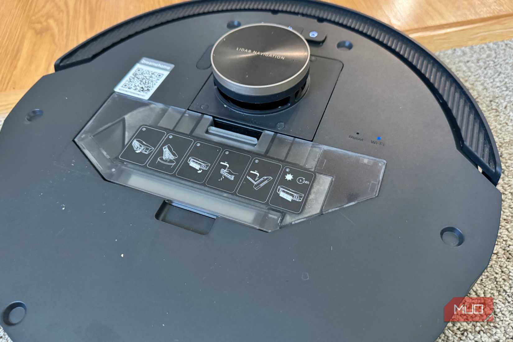 The top of a robot vacuum.