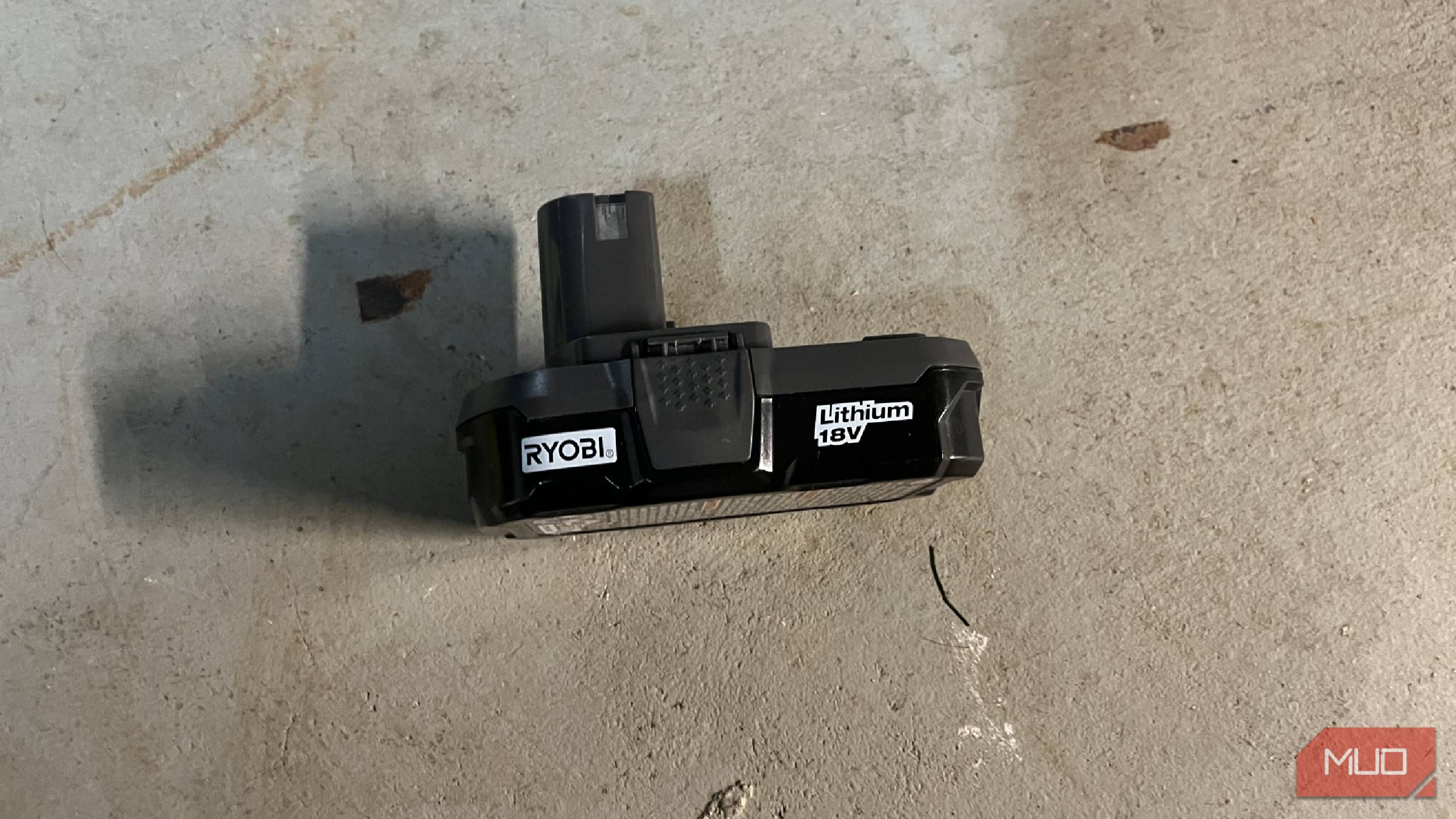 The battery of a RYOBI drill