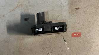 The battery of a RYOBI drill