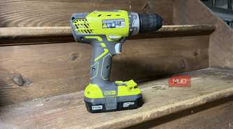 The RYOBI ONE drill on steps
