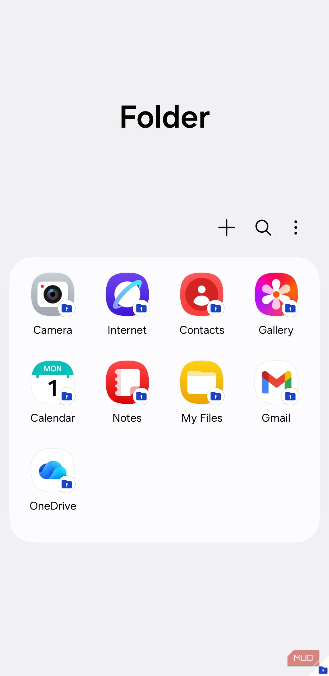 Добавление клонов приложений в Secure Folder