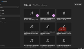 Screenbox video library view.