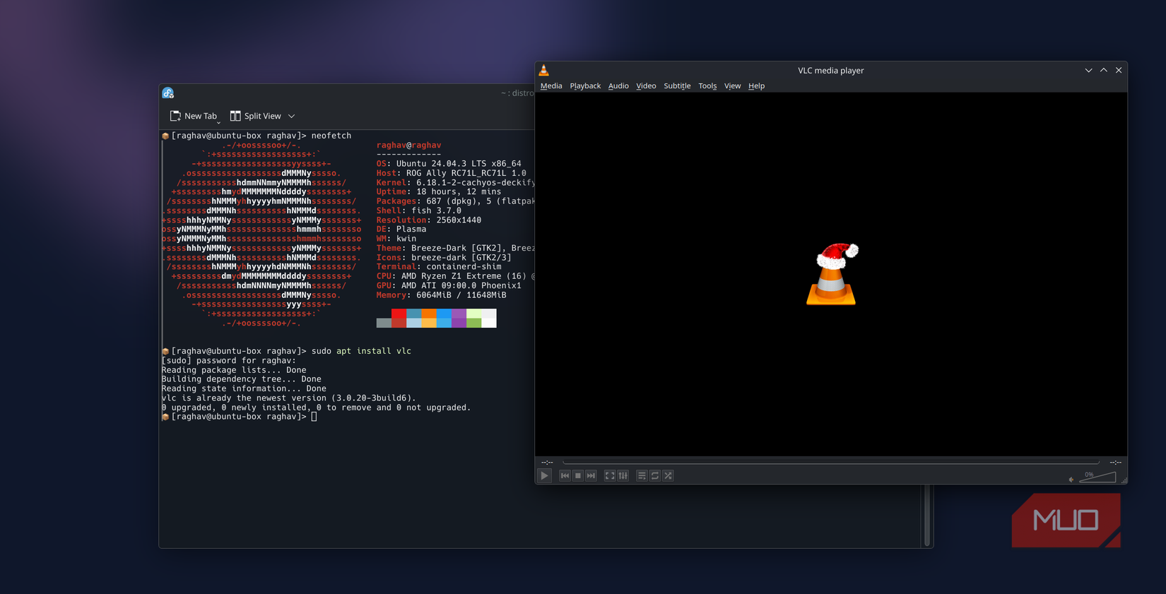 VLC open via distrobox
