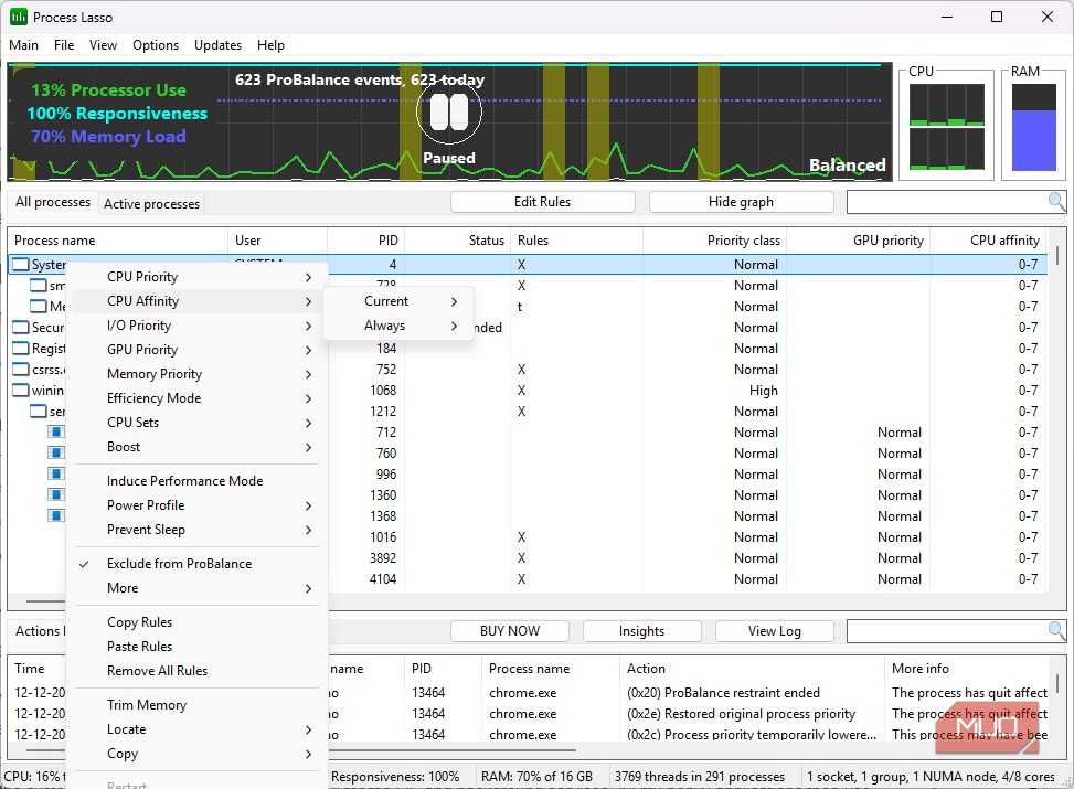 Project Lasso Cpu Affinity This tiny, free Windows tool made my old PC feel surprisingly fast again