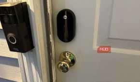 The front of a Yale smart lock