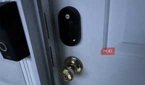 A Yale smart lock on a front door
