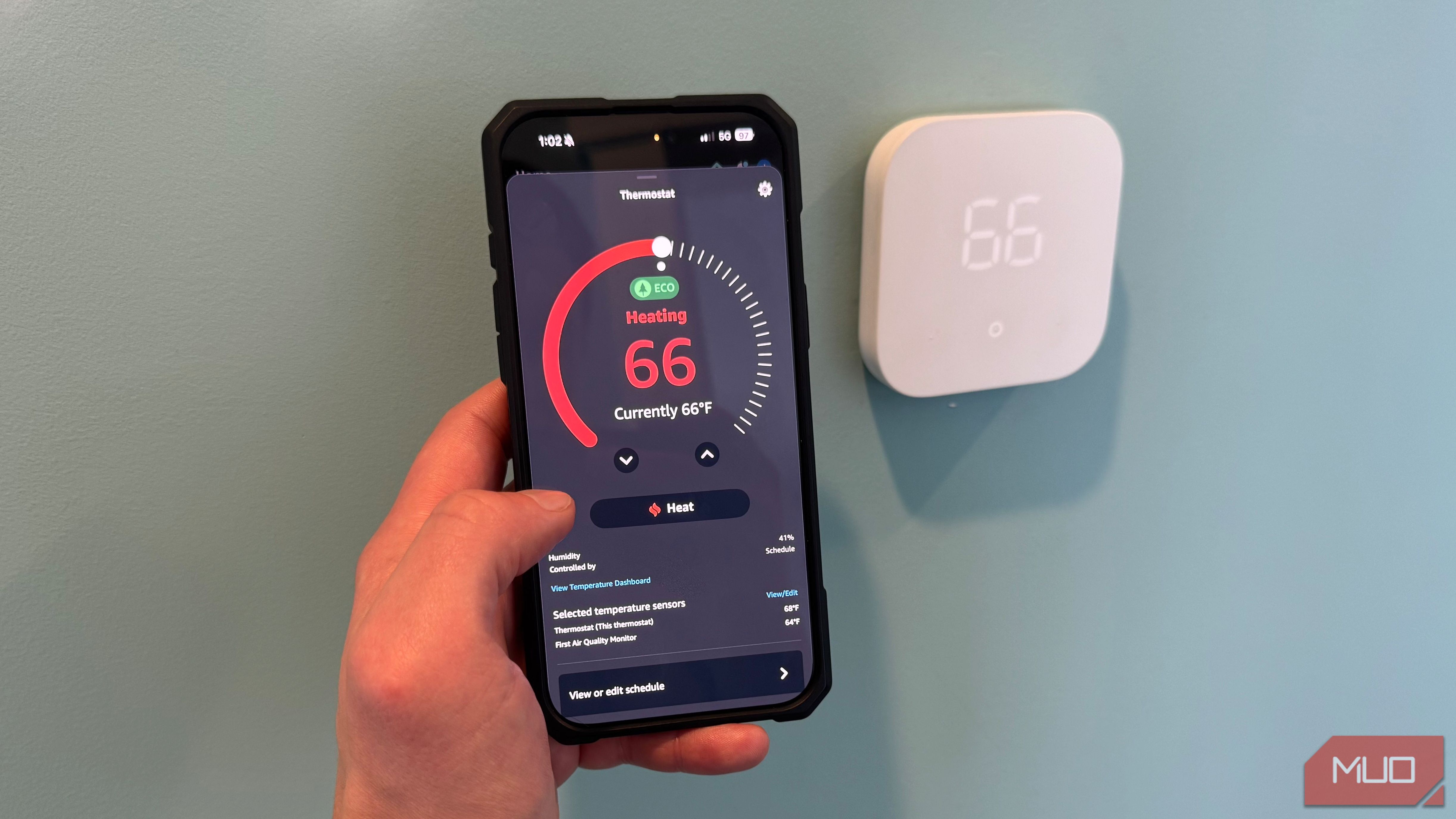 smart thermostat setttings in alexa app