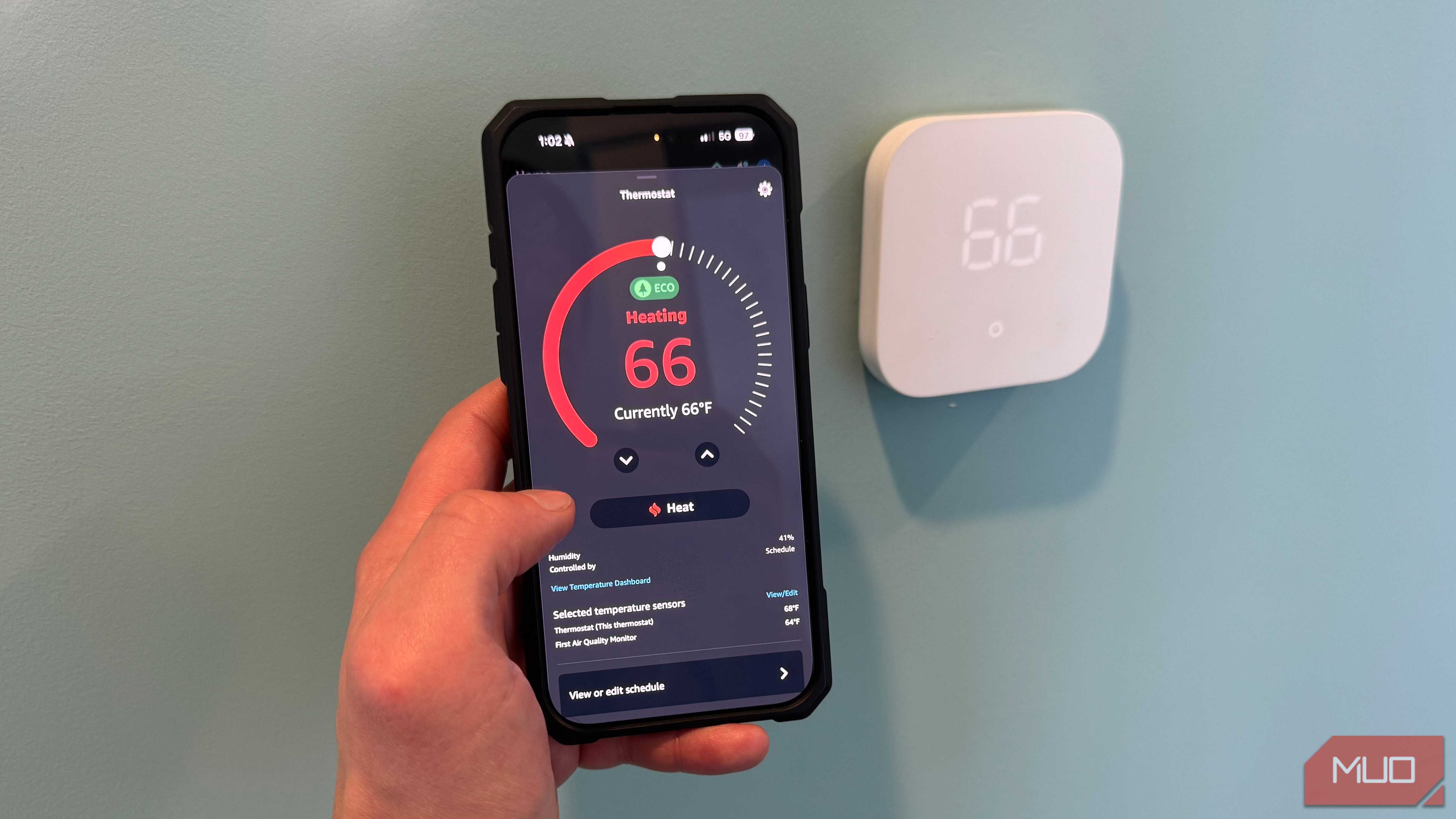 smart thermostat setttings in alexa app
