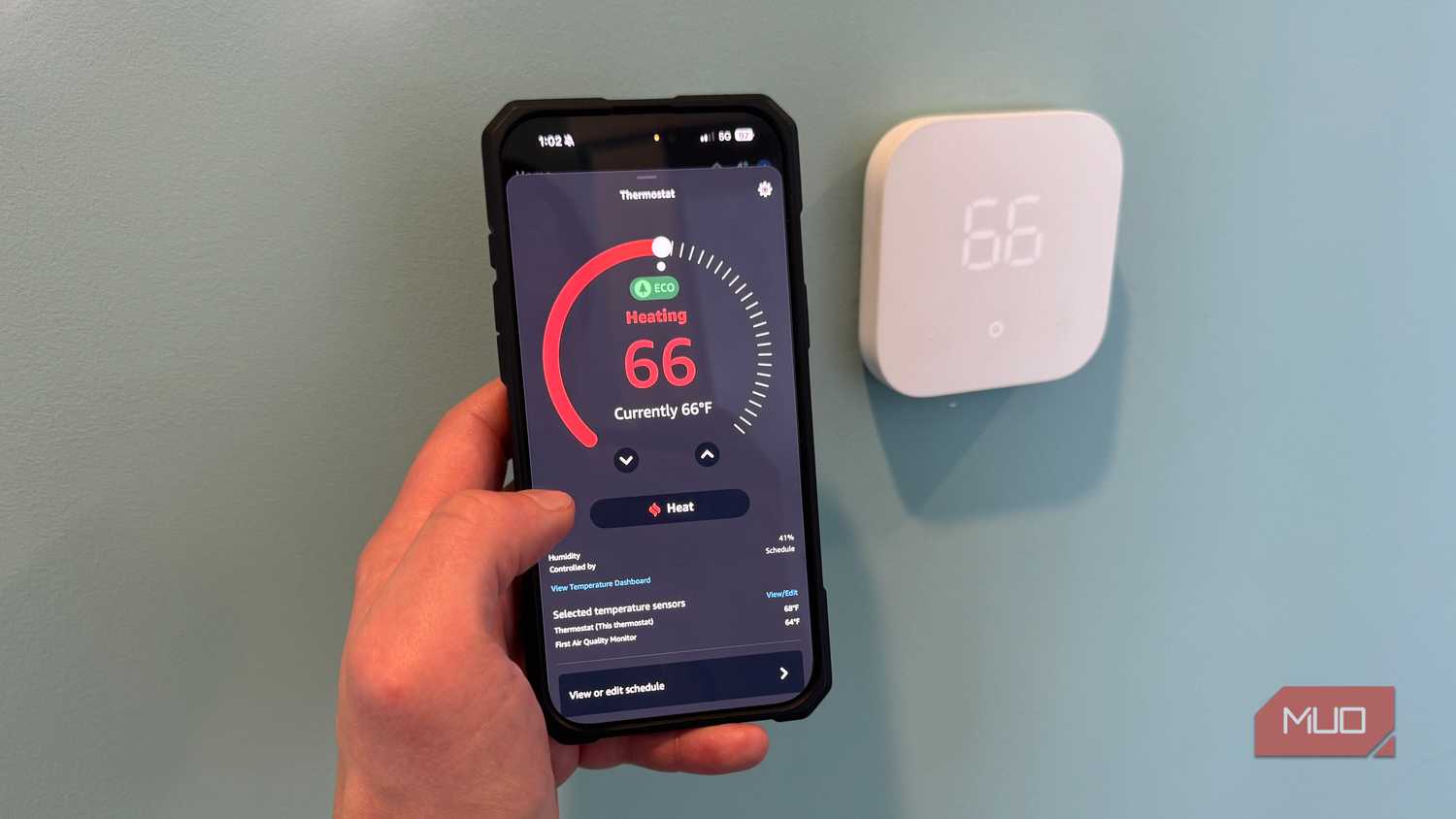 smart thermostat setttings in alexa app