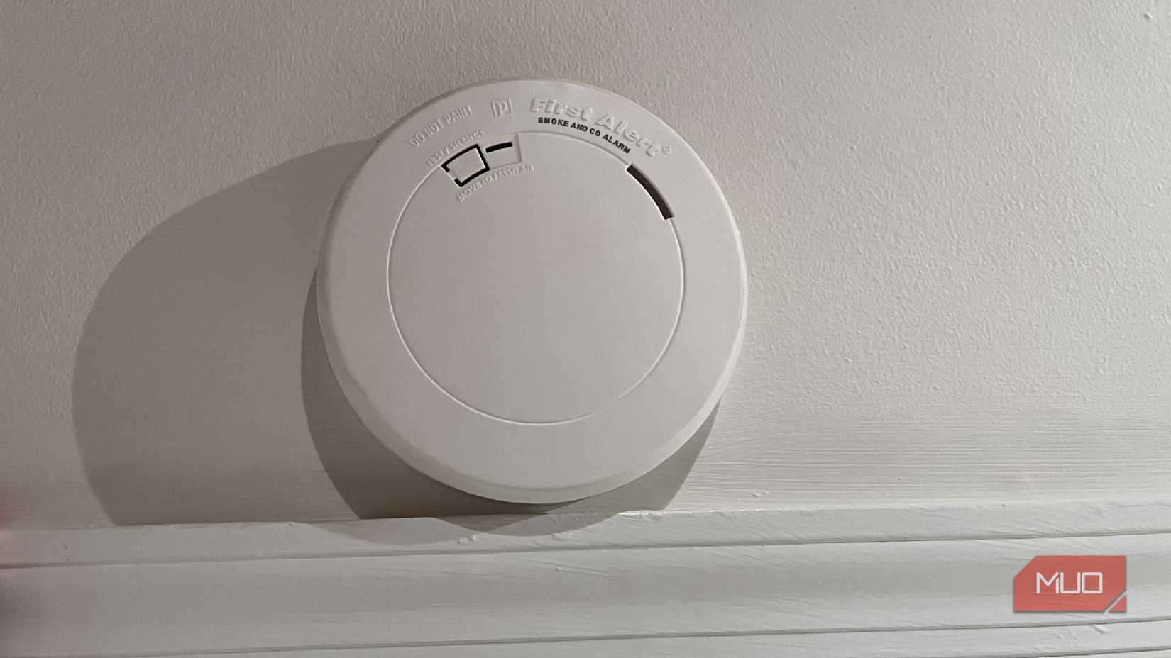 A close-up on a smoke alarm