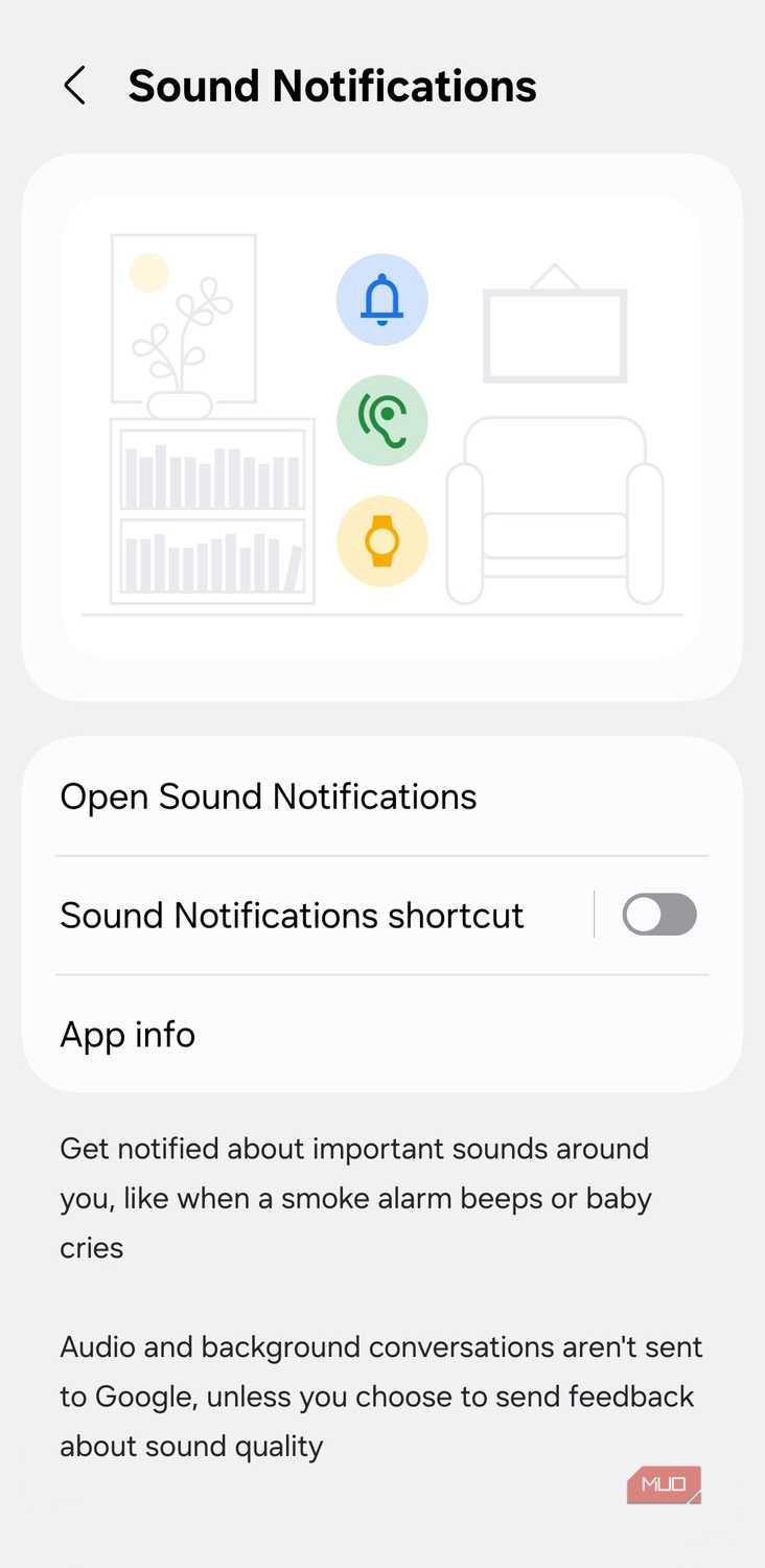Sound notification settings menu on Android phone