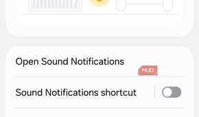 Sound notification settings menu on Android phone