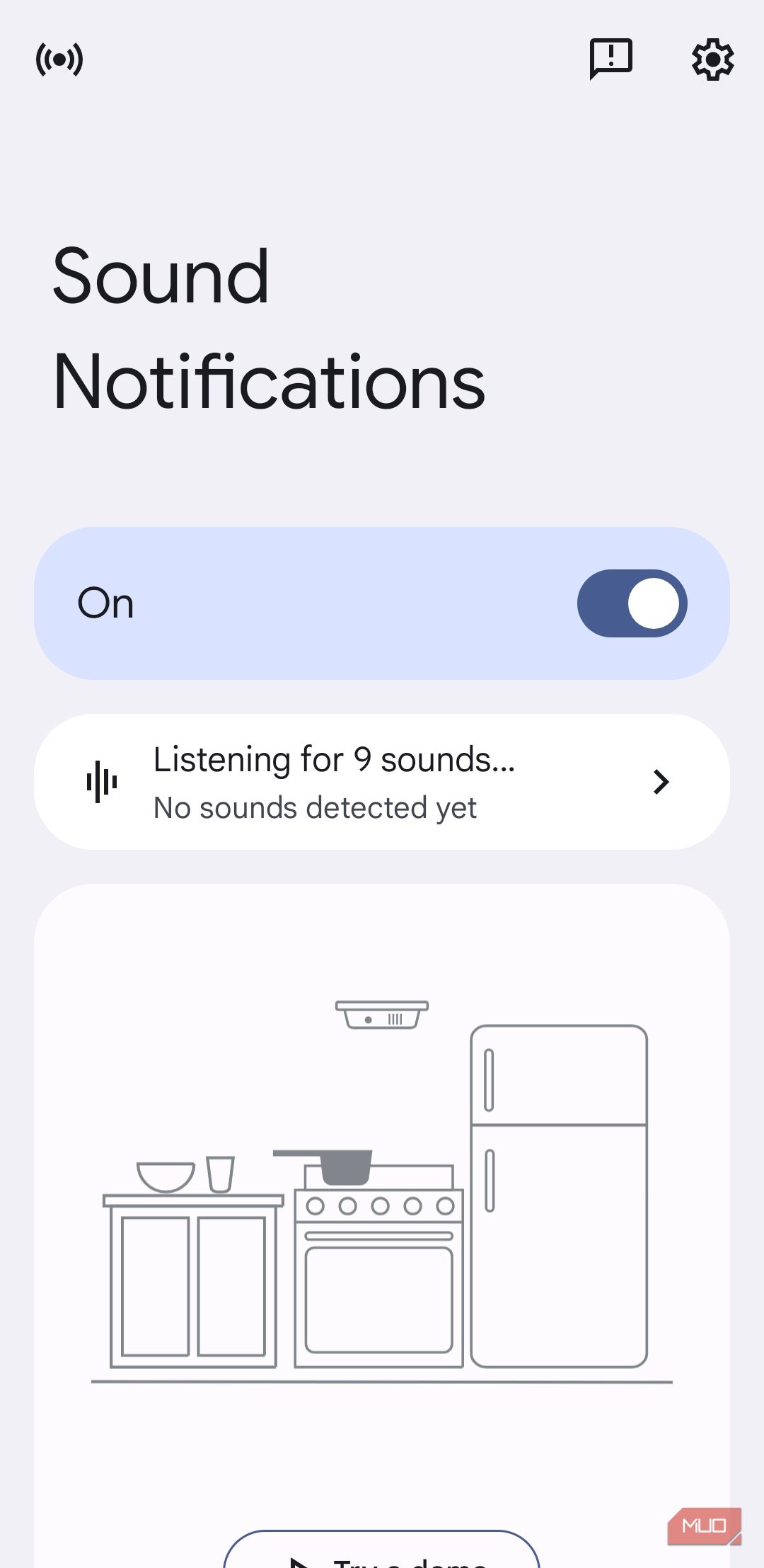 Sound notifications menu on Android phone