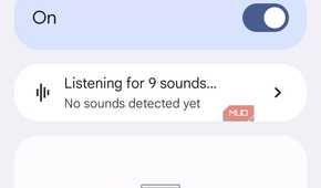 Sound notifications menu on Android phone