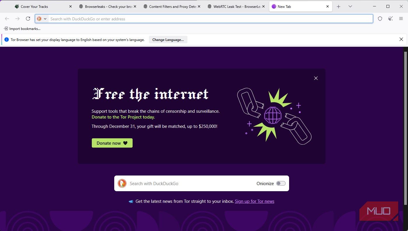 Startng wth the Tor browser