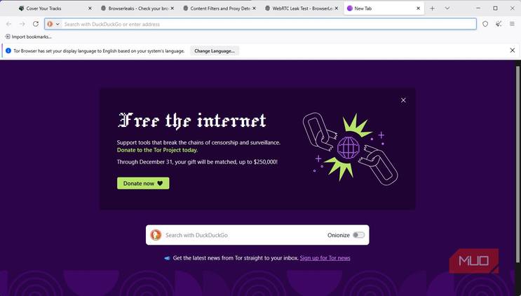 Startng wth the Tor browser