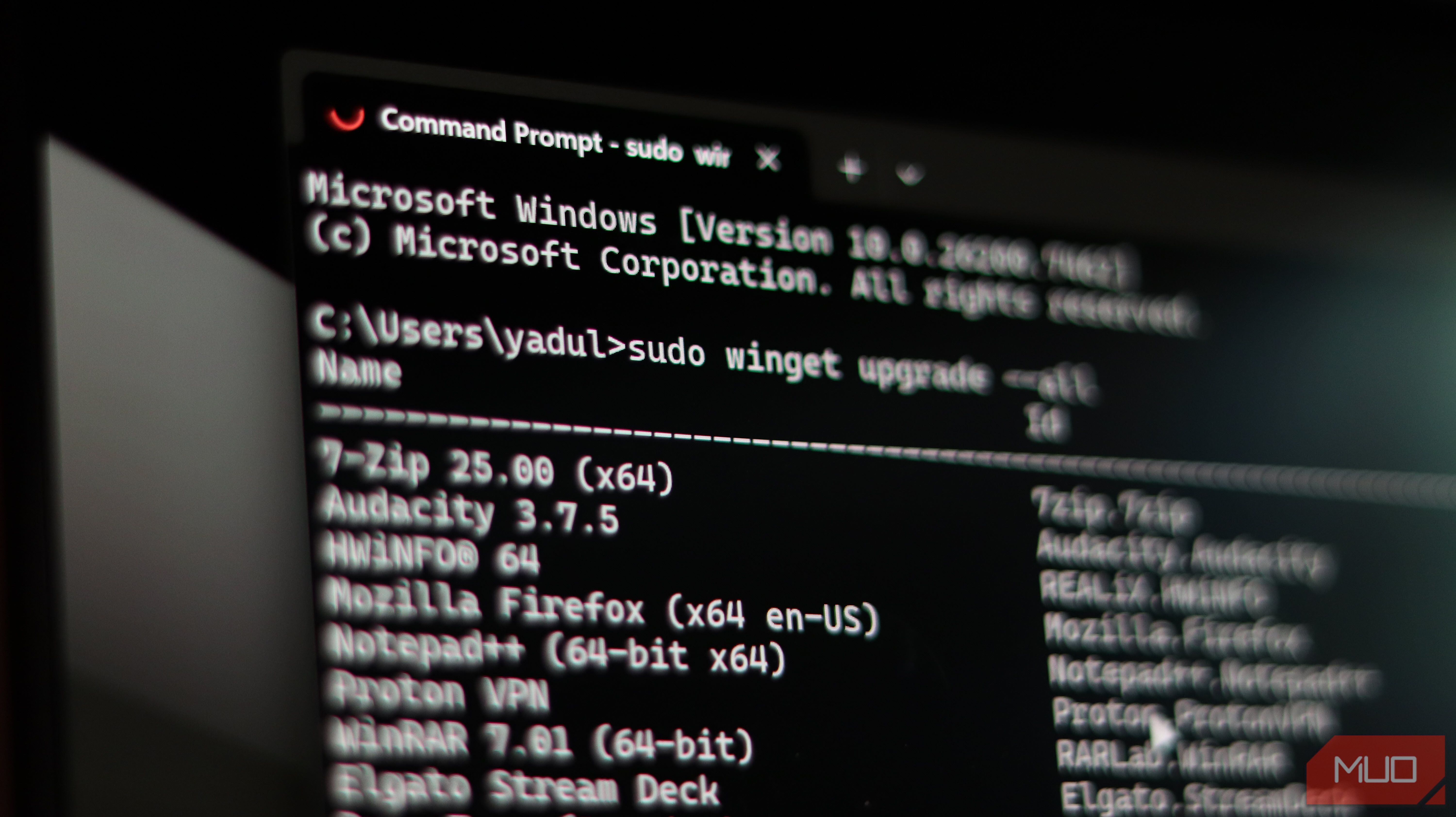 Sudo winget command on Windows terminal.